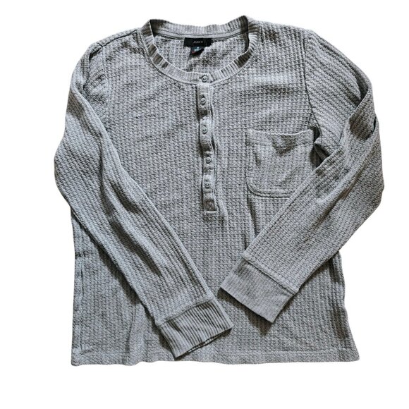 J. Crew Henley Waffle Grey Pajama Set M - Picture 4 of 8